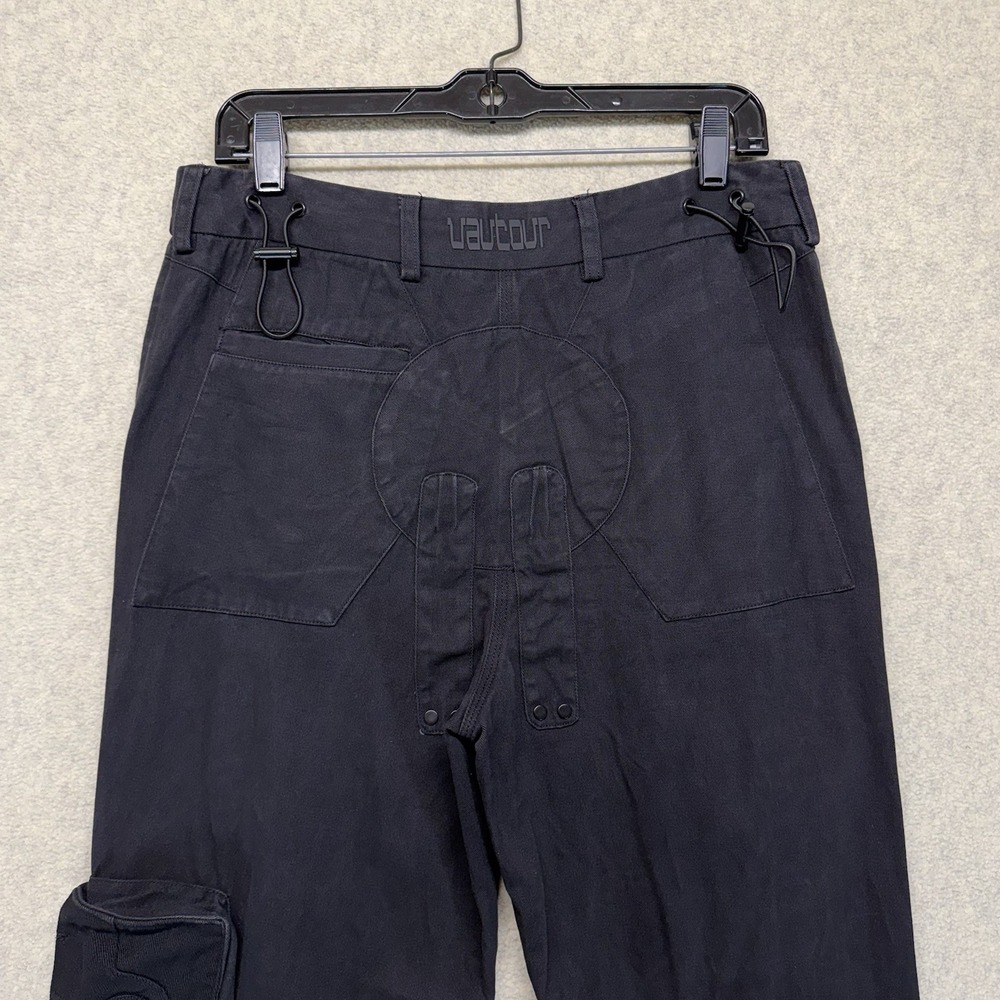 Vautour Cargo Utility Pants Black Multi Pocket Zip Ankle Tactical 32x30 - Picture 11 of 15